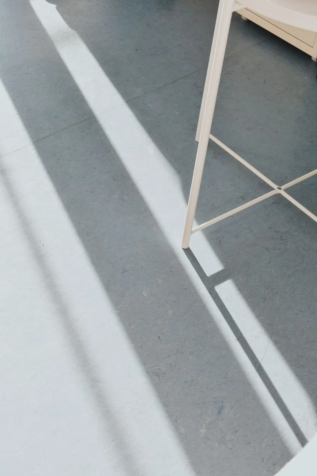interior slab colored with a mottled concrete stain