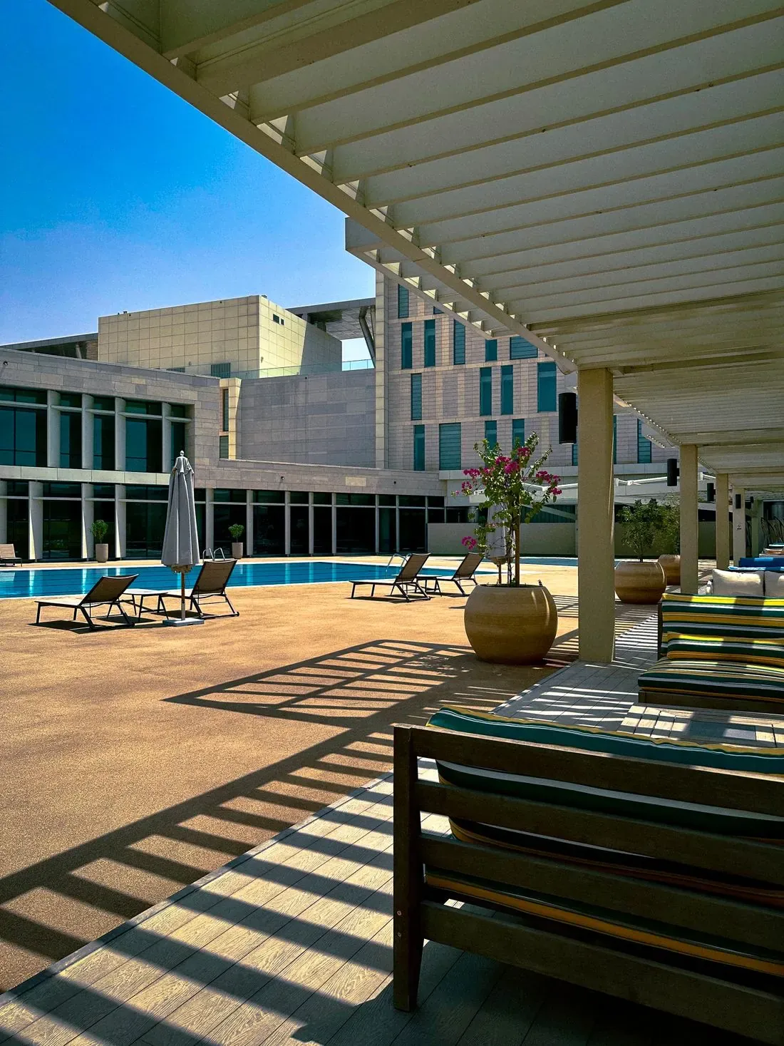 a stained concrete patio surface